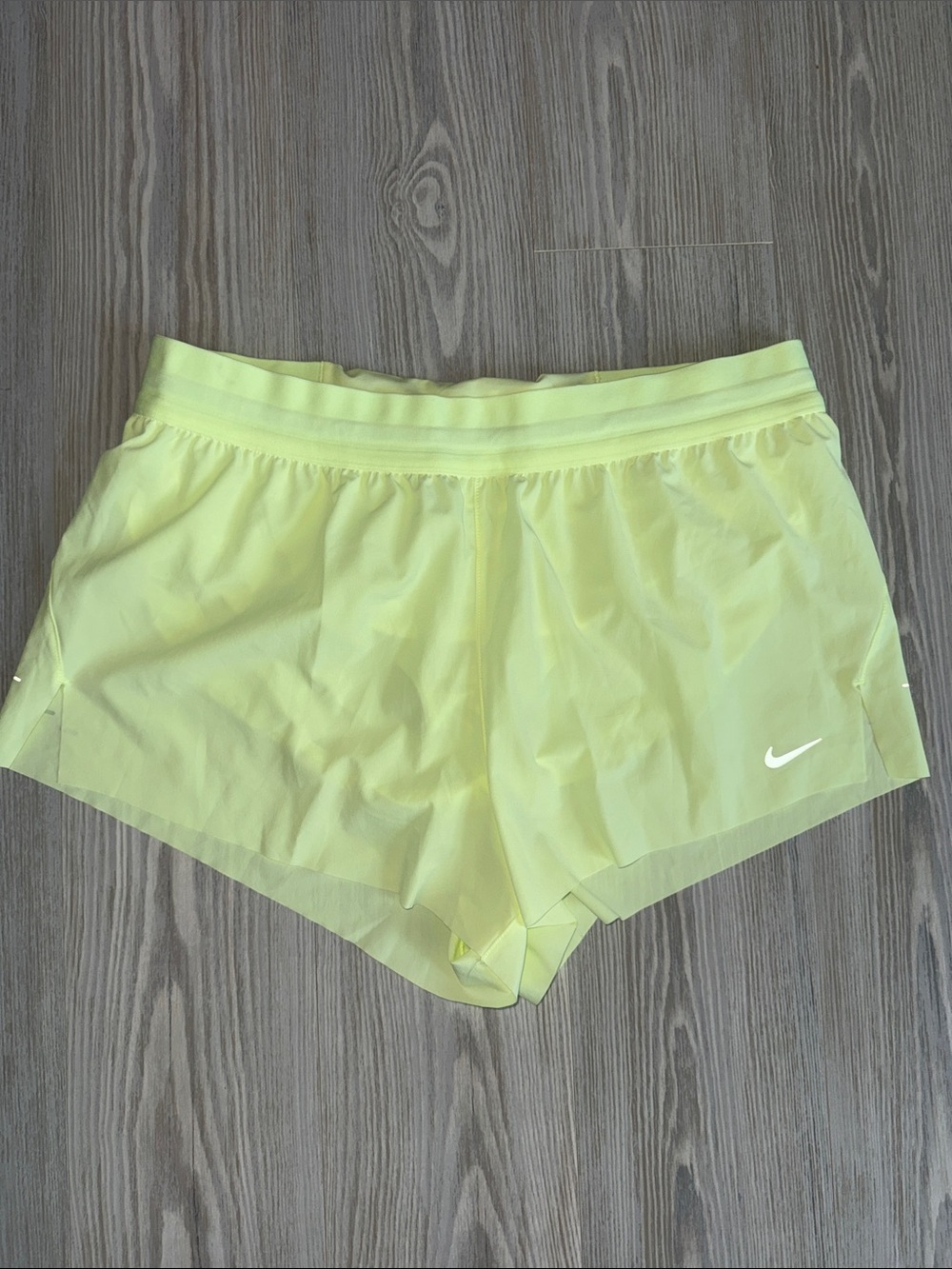 Nike Women's Neon Yellow Running Shorts